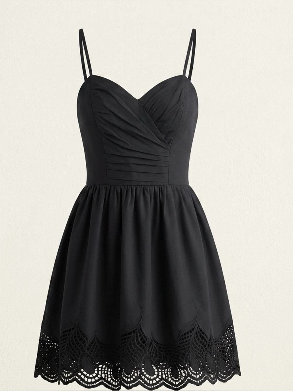 Juniors Trixxi Black Mini Dress with Lace Hem SZ 3